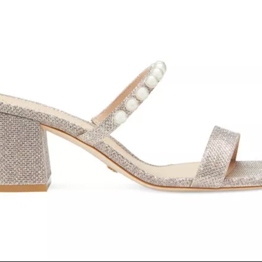 NWT! Stuart Weitzman Goldie 60 Block Slide - Picture 2 of 7
